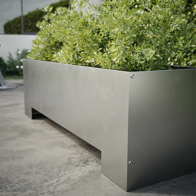 Rectangular Outdoor Planter with Raised Base Rectangular Outdoor Planter with Raised Base