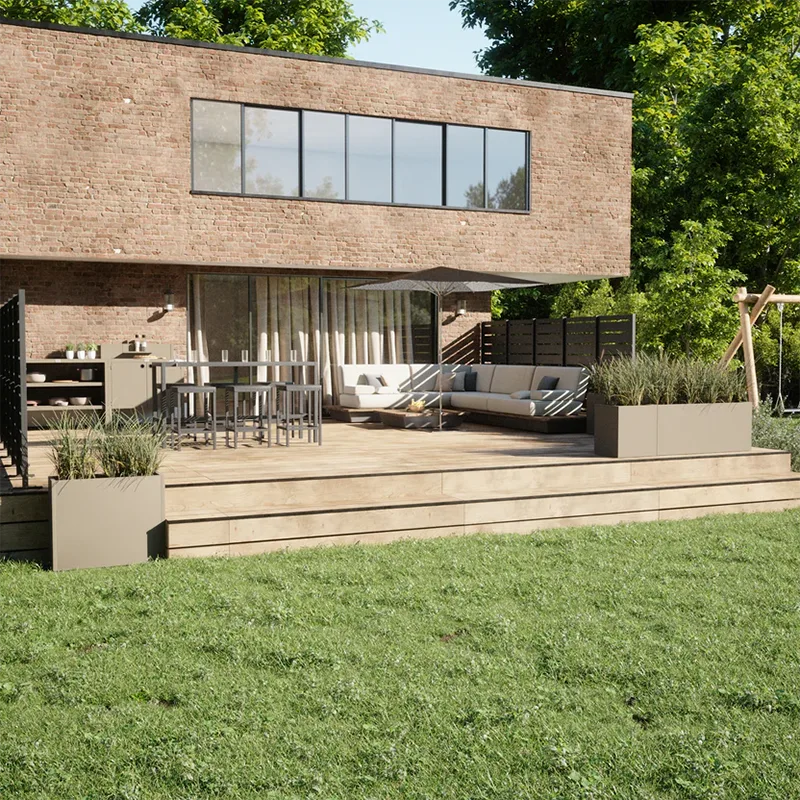 Lightweight Square Outdoor Planter